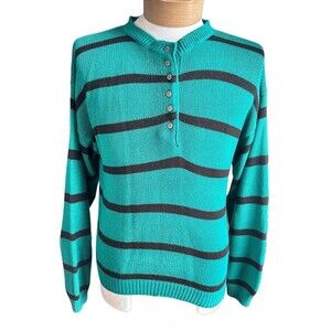 Vintage 90’s Honors Knit Henley Style Half Button Sweater